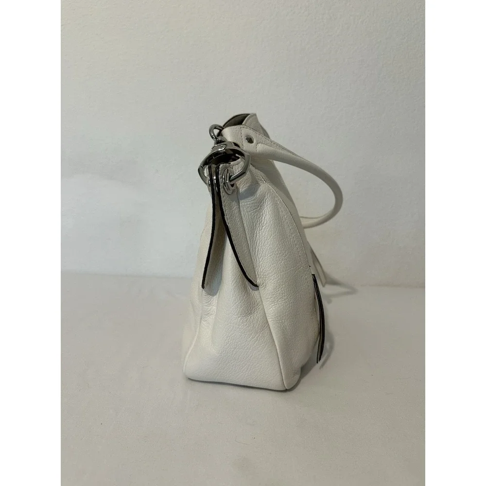 OrYany Danielle White Pebbled Leather‎ Shoulder Bag